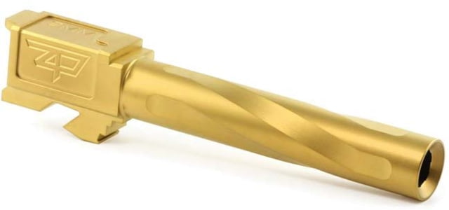 Zaffiri Precision Flush and Crown Pistol Barrel Glock 17 Gen 5 9mm 1/10 Twist 1/2x28 416R Stainless Steel Titanium Nitride - Zaffiri Precision