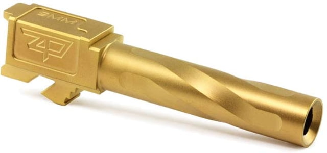 Zaffiri Precision Flush and Crown Pistol Barrel Glock 19 Gen 5 Slide 9mm 1/10 Twist 416R Stainless Steel Titanium Nitride - Zaffiri Precision