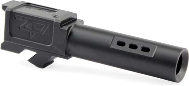 Zaffiri Precision Flush and Crown Ported Pistol Barrel Glock 26 ZPS.P and ZPS.4 Slide 9mm 1/10 Twist 416R Stainless Steel Black Nitride - Zaffiri Precision