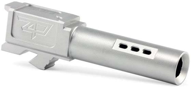 Zaffiri Precision Flush and Crown Ported Pistol Barrel Glock 26 ZPS.P and ZPS.4 Slide 9mm 1/10 Twist 416R Stainless Steel Stainless Steel - Zaffiri Precision
