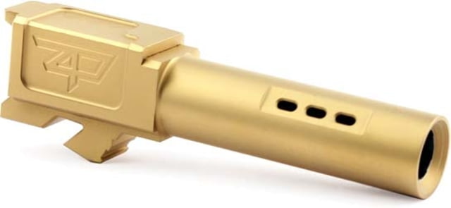 Zaffiri Precision Flush and Crown Ported Pistol Barrel Glock 26 ZPS.P and ZPS.4 Slide 9mm 1/10 Twist 416R Stainless Steel Titanium Nitride - Zaffiri Precision