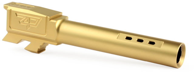 Zaffiri Precision Ported Flush and Crown Pistol Barrel Glock 48 9mm Caliber Tin Gold - Zaffiri Precision