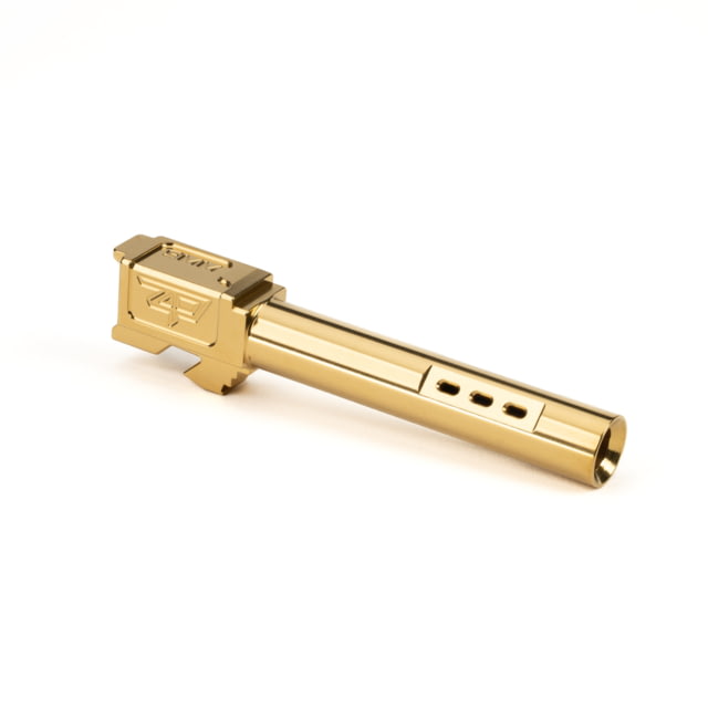 Zaffiri Precision Side Ported Glock 17 Gen 3 Glock 17 Gen 4 9mm Luger Non-Threaded Pistol Barrel 4.37in 1-10 RH Twist PVD Gold - Zaffiri Precision