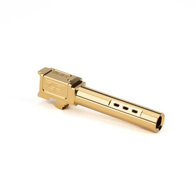 Zaffiri Precision Side Ported Glock 19 Gen 3 Glock 19 Gen 4 9mm Luger Non-Threaded Pistol Barrel 3.90in 1-10 RH Twist PVD Gold - Zaffiri Precision