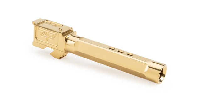 Zaffiri Precision Top Ported Glock 17 Gen 3 Glock 17 Gen 4 9mm Luger Non-Threaded Pistol Barrel 4.37in 1-10 RH Twist PVD Gold - Zaffiri Precision