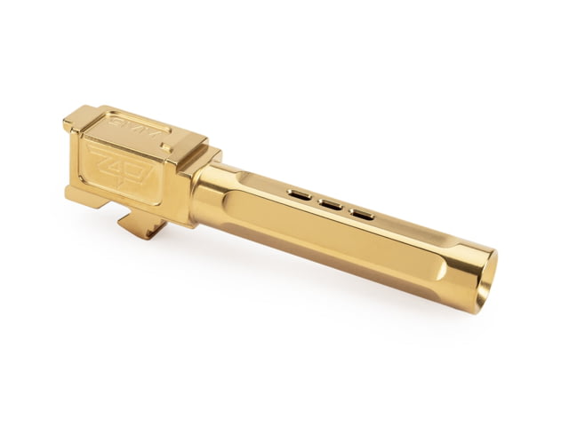 Zaffiri Precision Top Ported Glock 19 Gen 5 9mm Luger Non-Threaded Pistol Barrel 3.95in 1-10 RH Twist PVD Gold - Zaffiri Precision