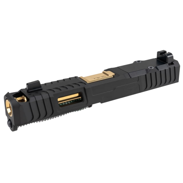Zaffiri Precision ZPS.B Glock 19 Gen 5 9mm Luger Complete Upper Kit Trijicon RMR G19 Titanium Nitride Gold Barrel Black/Gold - Zaffiri Precision