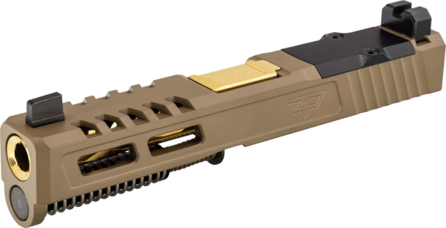 Zaffiri Precision ZPS2 Glock 19 Gen 5 Complete Pistol Slide PVD Flat Dark Earth/Gold G19G5-ZPS2-RMR-FDE-FC-GLD - Zaffiri Precision