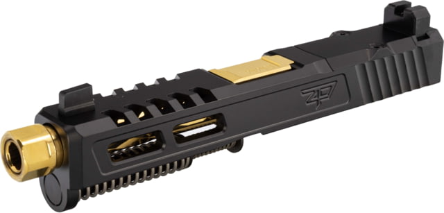 Zaffiri Precision ZPS2 Glock 19 Gen 5 Threaded Complete Pistol Slide PVD Black/Gold G19G5-ZPS2-RMR-BLK-TH-GLD - Zaffiri Precision