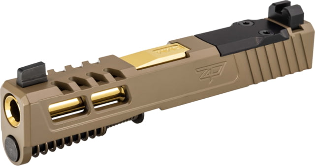 Zaffiri Precision ZPS2 Glock 43X Complete Pistol Slide PVD Flat Dark Earth/Gold G43-ZPS2-RMSc-FDE-FC-GLD - Zaffiri Precision