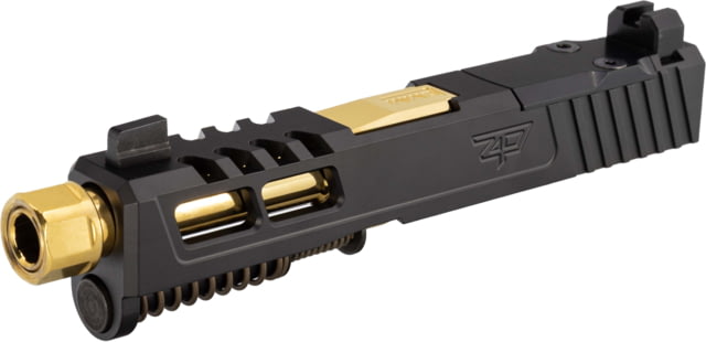 Zaffiri Precision ZPS2 Glock 43X Threaded Complete Pistol Slide PVD Black/Gold G43-ZPS2-RMSc-BLK-TH-GLD - Zaffiri Precision