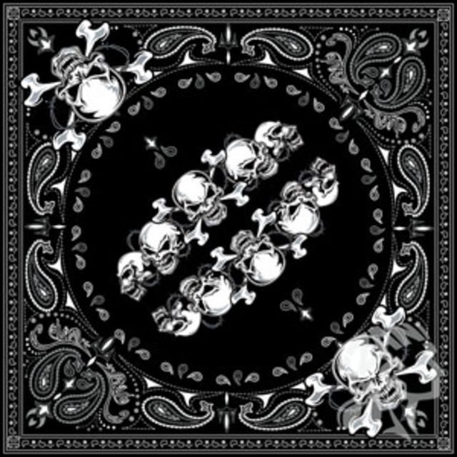Zan Headgear Bandanna Cotton Skull Row B140