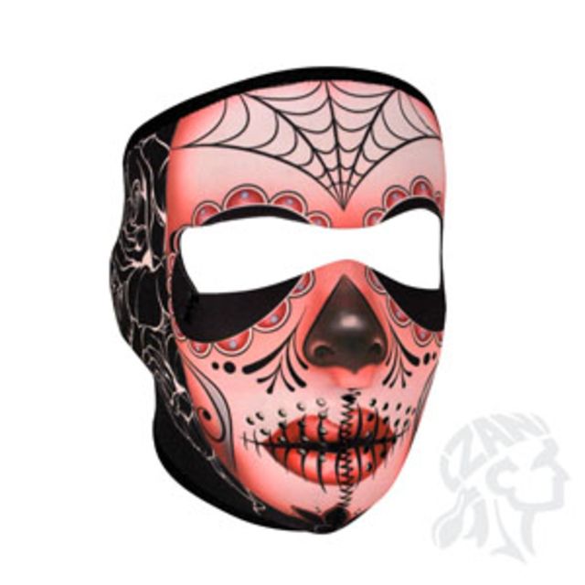 Zan Headgear Neoprene Full Mask Sugar Skull WNFM082