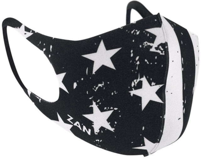 Zan Headgear Lightweight Face Mask One Size 2 Pack Black and White Flag