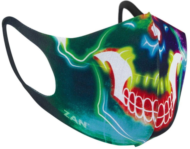 Zan Headgear Lightweight Face Mask One Size 2 Pack Electric Skull