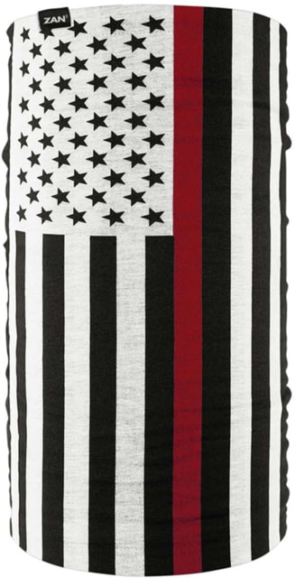 Zan Headgear Fleece Lined Motley Tube One Size Thin Red Line Fleece