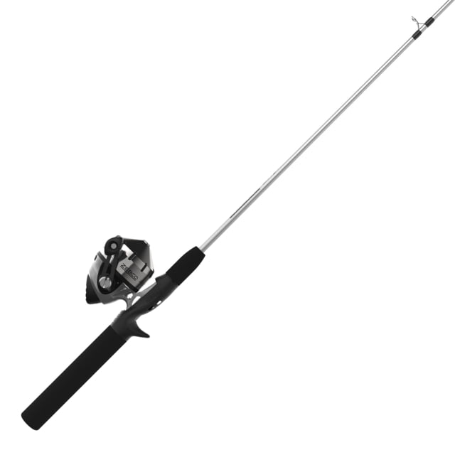 Zebco 202 ZeeBee Spincast Reel and Rod Combo 5ft 6in Rod Med-Light Mod-Fast SZ 30 Reel RH Retrieve 29-PC Eagle Claw Tackle Kit Silver/Black