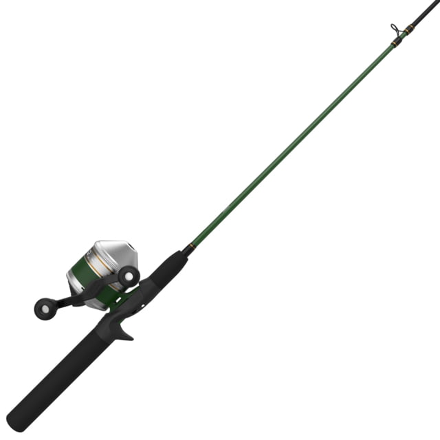Zebco 33 Classic Spincast Reel and Rod Combo 5ft 6in 2-PC Rod Med-Light Mod-Fast SZ 30 Reel 3.6-1 Ratio Reversible Retrieve Silver/Green