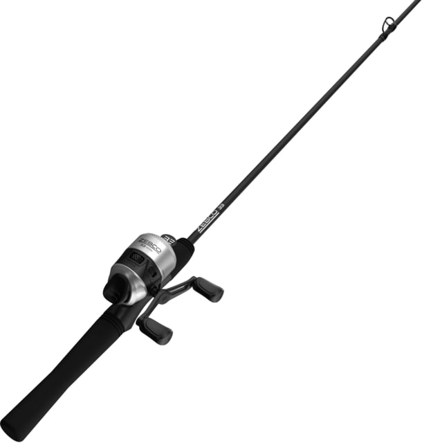 Zebco 33 Micro Spincast Reel and Rod Combo 5ft 2-PC Rod w/ Durable Fiberglass Pole QuickSet Anti-Reverse Reel w/ Bite Alert Silver