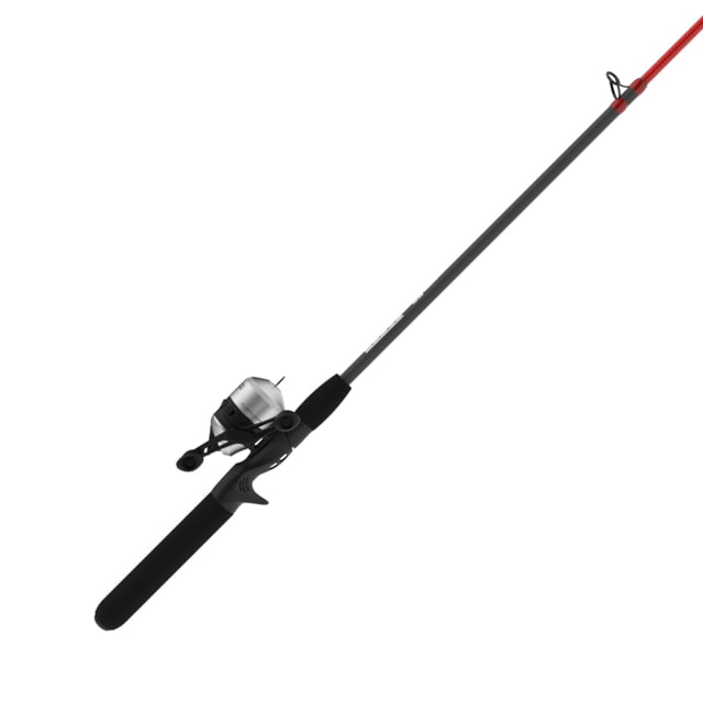 Zebco 33 Micro Bitsy Spincast Reel and Rod Combo 6ft 6in 2-PC Telescopic Rod Ultra-Light Mod-Fast Pre-Spooled w/ 4lb Line 17-PC Tackle Silver