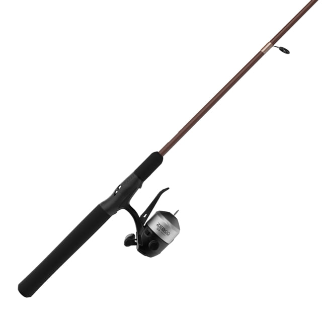 Zebco 33 Micro Trigger Spincast Reel and Rod Combo 6ft 6in 2-PC Telescopic Rod Ultra-Lt Mod SZ 10 Reel 4.3-1 Ratio 30-PC Trout Magnet Tackle Silver