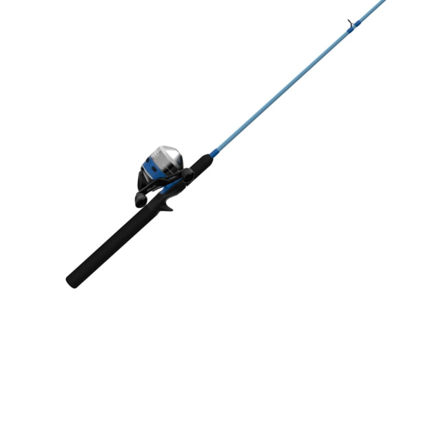 Zebco 33 Salt Fisher Spincast Reel and Rod Combo 6ft 6in 2-PC Telescopic Rod Medium-Heavy SZ 30 Reel 3.6-1 Ratio 4-PC Strike King Tackle Kit Blue