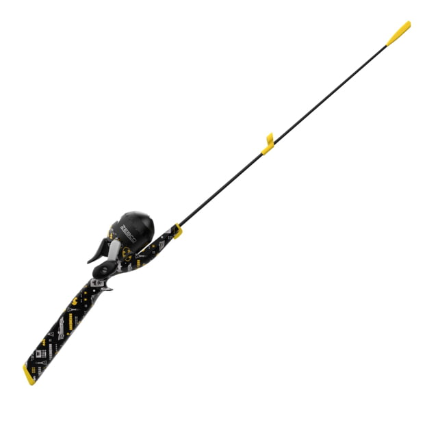Zebco Youth Batman Floating Spincast Reel and Rod Combo 29in Fiberglass Rod Light Moderate SZ 20 Reel RH Retrieve Pre-Spooled w/ 6lb Line Black
