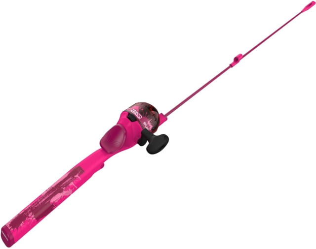 Zebco Kids Splash Floating Spincast Reel and Rod Combo 29in 1-PC Pole SZ 20 Reel RH Retrieve Pre-Spooled w/ 6lb Cajun Line Pink