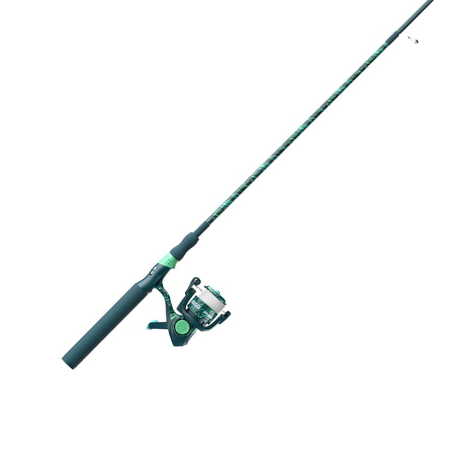 Zebco Splash Spinning Reel and Rod Combo 6ft 2-PC Fiberglass Rod Medium-Light Moderate SZ 20 Reel 5.2-1 Ratio 2-Bearings All Metal Gears Grunge Green