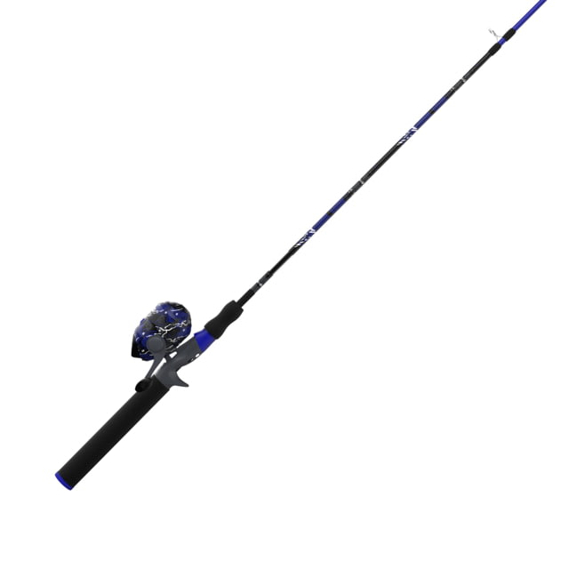 Zebco Splash Spincast Reel and Rod Combo 6ft 1-PC Fiberglass Rod Medium Moderate SZ 20 Reel Ball Bearing System All Metal Gears Z-Splash Blue