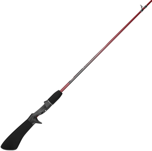 Zebco Z-Cast Casting Rod 5ft 6in 2-PC Durable Z-Glass Pole Comfortable EVA Pistol-Grip Rod Handle Shock-Ring Guides Medium-Light Red ZCASTCP562MLAPB3