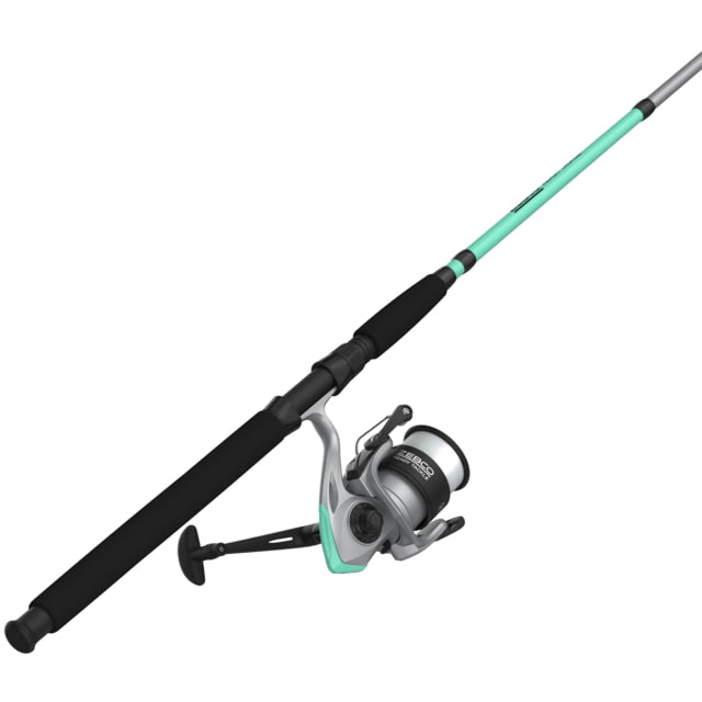 Zebco Ready Tackle Srf/Pier 60sz 8 ft Spinning Combo with Eagle Claw Tackle 2 Pieces Medium Heavy