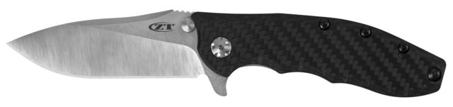 Zero Tolerance Folding Knife 3.5in CPM 20CV Drop Point Blade Carbon Fiber Front/Titanium Back Handle