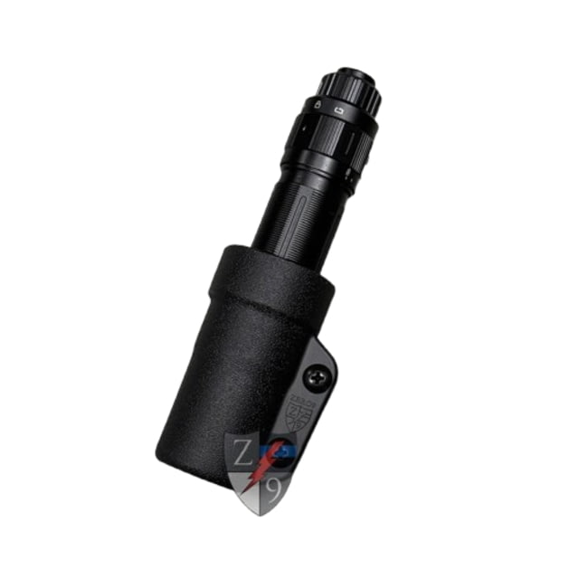 Zero9 Holsters Flashlight Case Bezel Down - 5 Tec-Lok Black Z9S