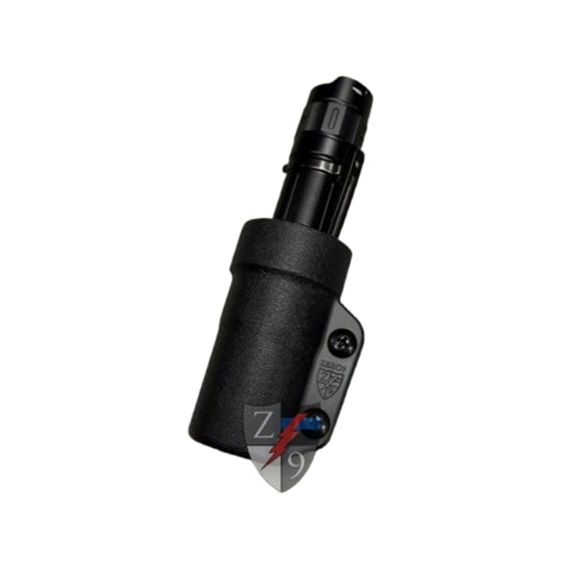 Zero9 Holsters Flashlight Case - Bezel Down - 7 Tek-Lok Black Z9S