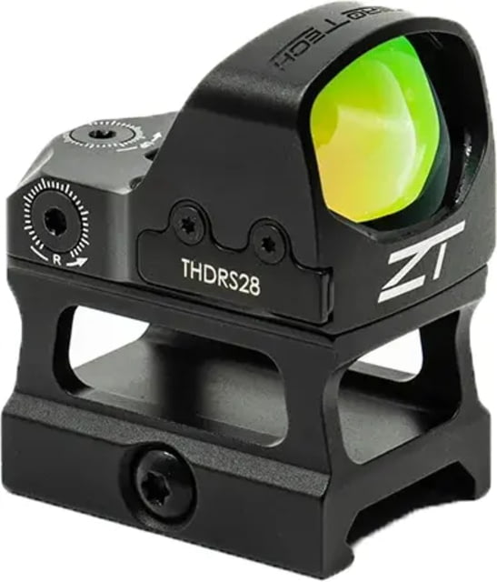 ZeroTech Optics Thrive HD RMR FootPrint Reflex Red Dot Sight w/ High Mount 1x28mm 3 MOA Green Dot Black - Zerotech Optics