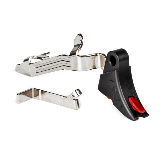 ZEV Technologies PRO Glock Pistol Trigger Upgrade Bar Kit Glock 17/19/19X/22/23/26 Curved Black/Red