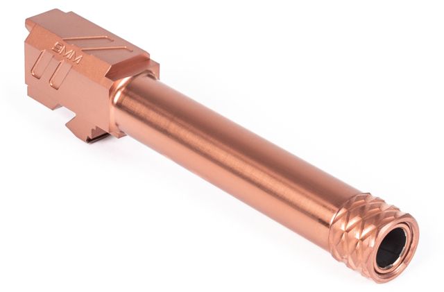 ZEV Technologies Glock 19 Gen1-5 9mm Luger PRO Match Grade Threaded Pistol Barrel 1-10 Twist 1/2x28 Bronze PVD Black