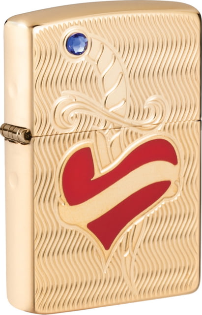 Zippo Heart and Sword Lighter 1.44" x 2.25"