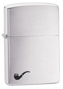 Zippo Classic Style Pipe Lighter Brushed Chrome