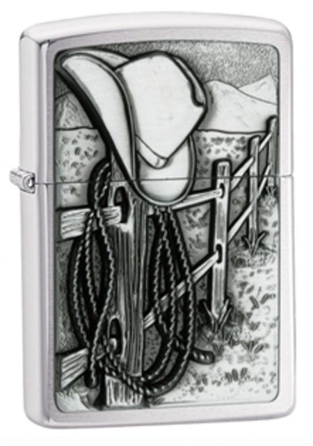 Zippo Resting Cowboy Classic Style Lighter Street Chrome