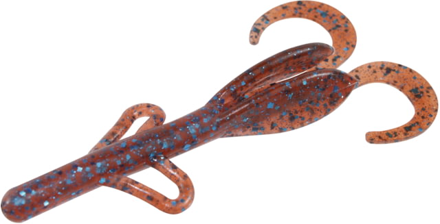 Zoom Baby Brush Hog Creature Bait 12 Pack 4in Moccasin Blue