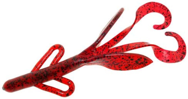 Zoom Brush Hog Creature Bait 8 Pack 6in Cherry Seed