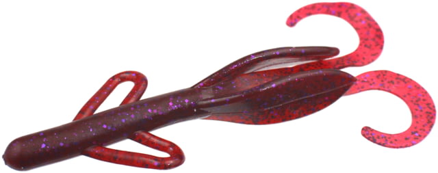 Zoom Brush Hog Creature Bait 8 Pack 6in Cranberry