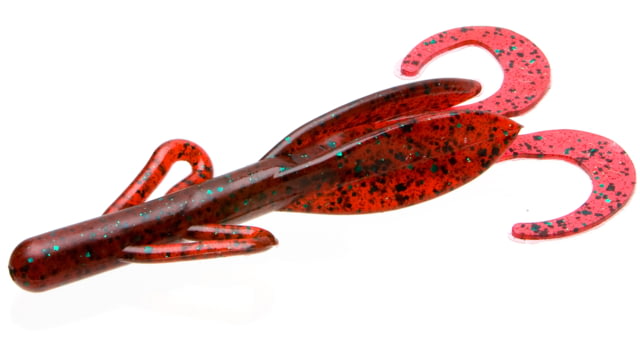 Zoom Brush Hog Creature Bait 8 Pack 6in Red Bug