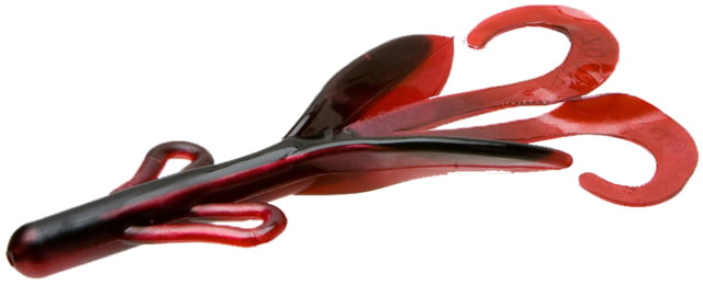 Zoom Brush Hog Creature Bait 8 Pack 6in Red Shad