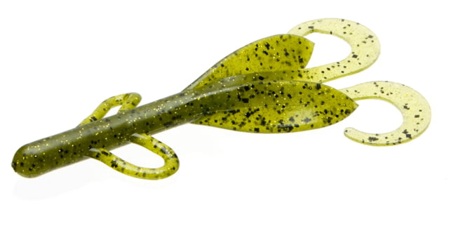 Zoom Brush Hog Creature Bait 8 Pack 6in Watermelon Gold Glitter