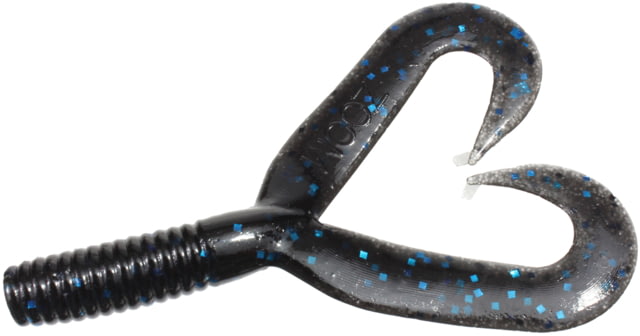 Zoom Creepy Crawler Tail Grub/Trailer 16 Pack 3in Black/Blue