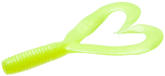 Zoom Creepy Crawler Tail Grub/Trailer 16 Pack 3in Chartreuse Pearl