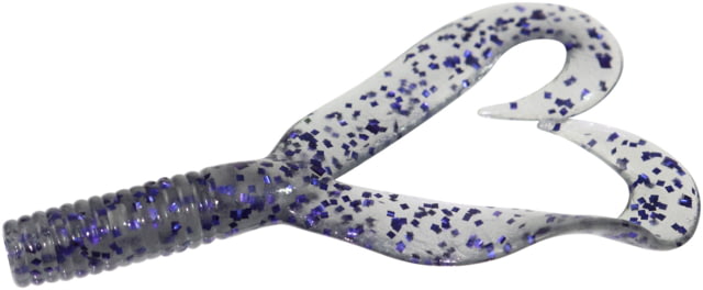 Zoom Creepy Crawler Tail Grub/Trailer 16 Pack 3in Smoke Purple